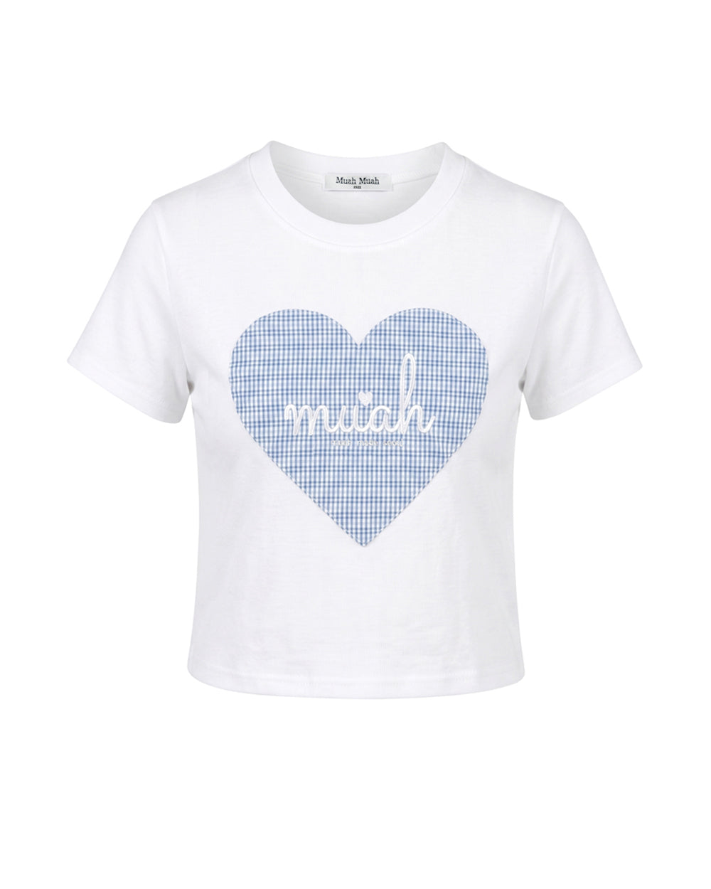 MUAHMUAH預訂｜BIG HEART CHECK PATCH HALF SLEEVE