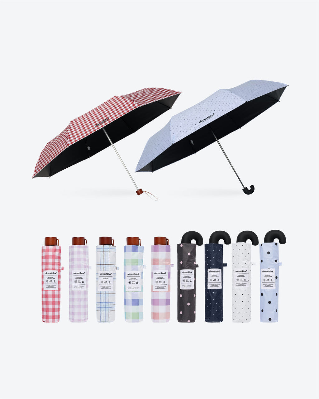 預訂｜ALMOSTBLUE CHECK / DOT UMBRELLA & PARASOL