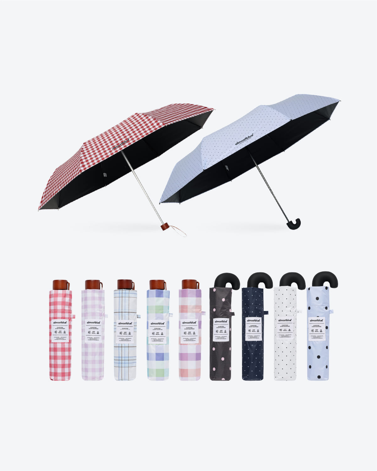 預訂｜ALMOSTBLUE CHECK / DOT UMBRELLA & PARASOL