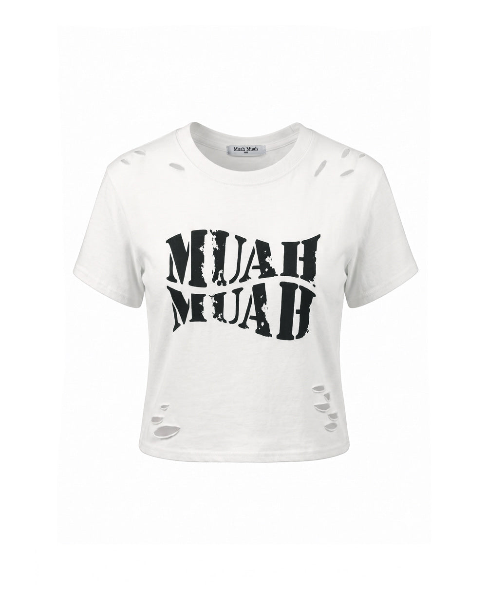 MUAHMUAH預訂｜CRACK LOGO CROP HALF SLEEVE