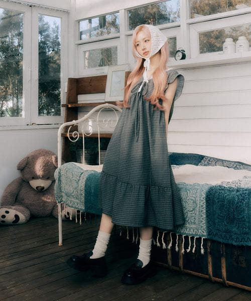 DOSSY預訂｜NMIXX HAEWON PICK LACE ONE PIECE PAJAMA