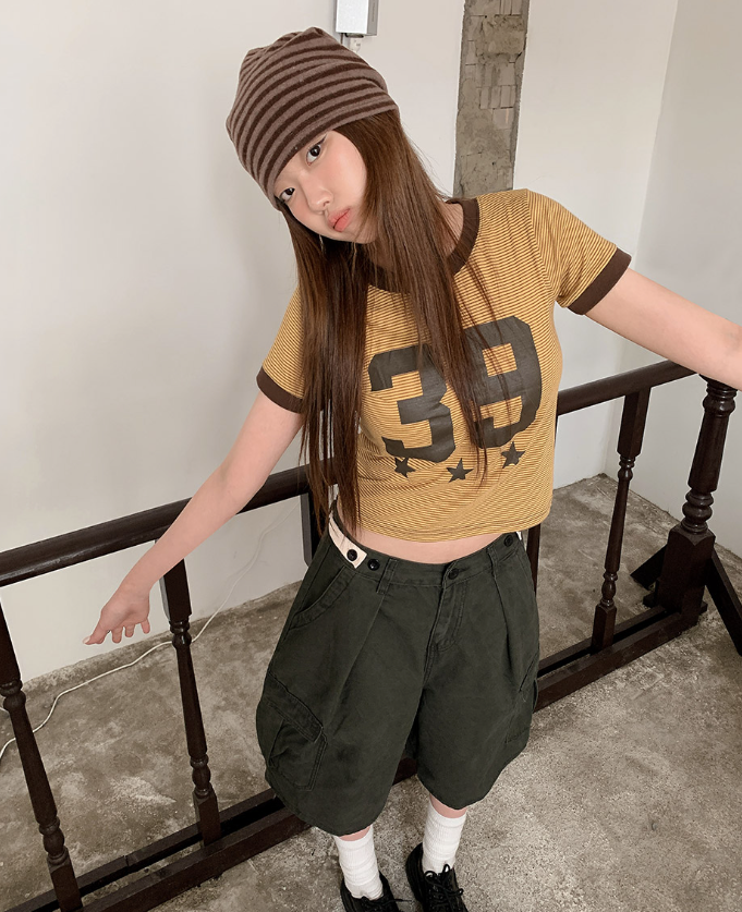 春夏預訂｜39撞色條紋短袖TEE