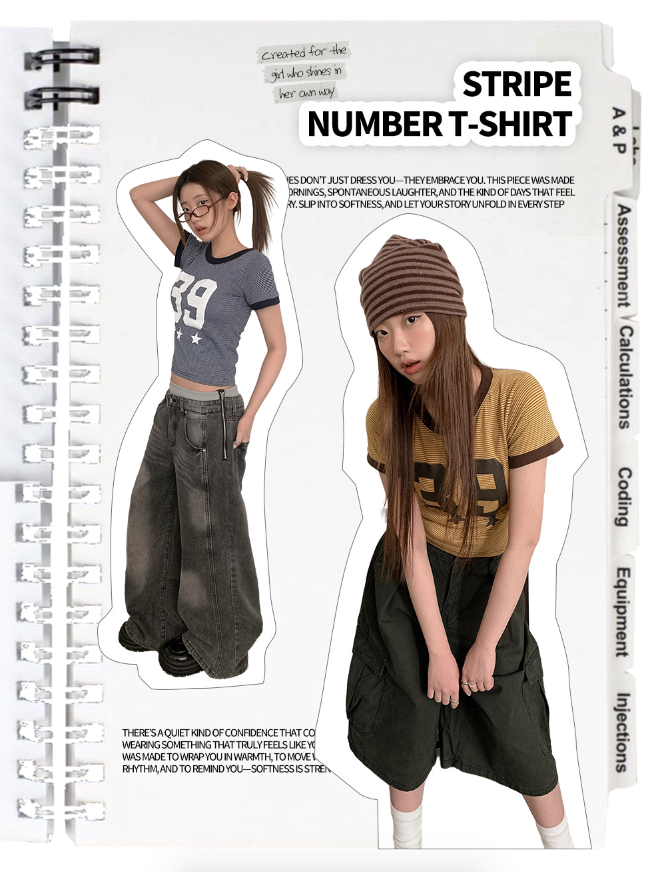 春夏預訂｜39撞色條紋短袖TEE