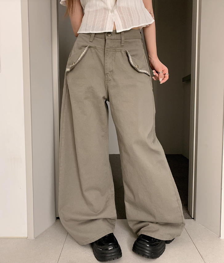 春夏預訂｜口袋亮點！高腰修身闊腿長褲