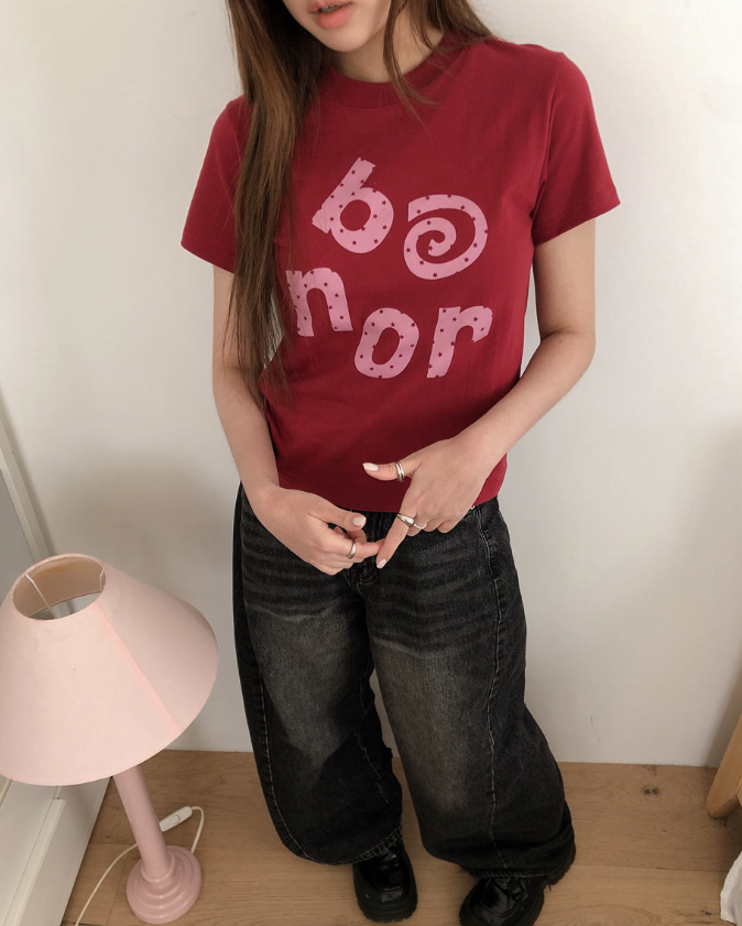 春夏預訂｜復古風BONOR圓點短袖TEE