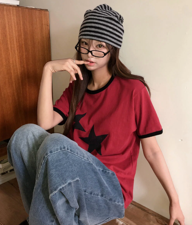 春夏預訂｜裂紋STARS寬鬆短袖TEE