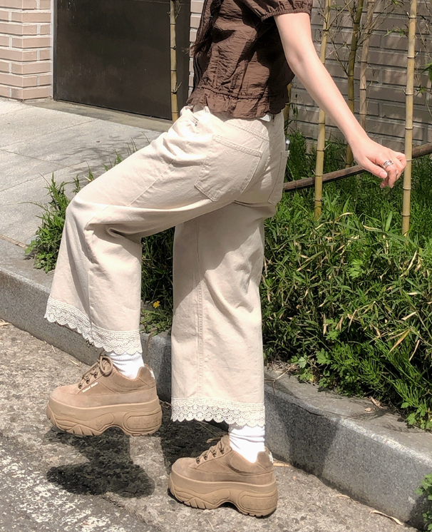 春夏預訂｜蕾絲花邊寬褲