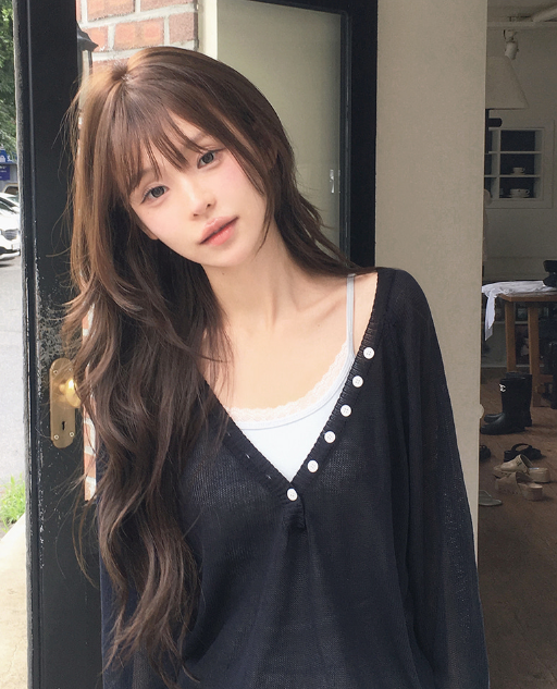 春夏預訂｜六粒扣深V領針織衫