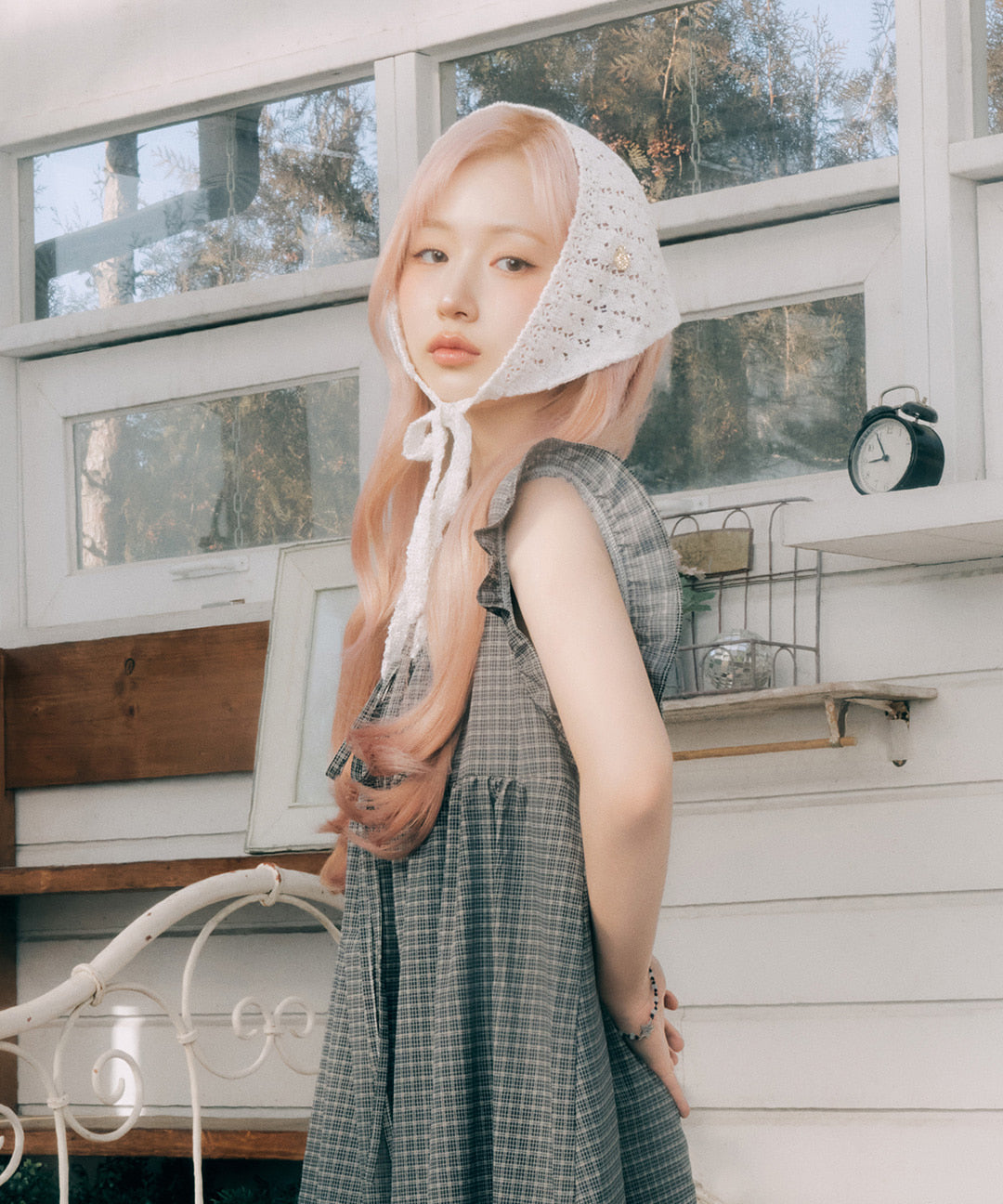 DOSSY預訂｜NMIXX HAEWON PICK LACE ONE PIECE PAJAMA