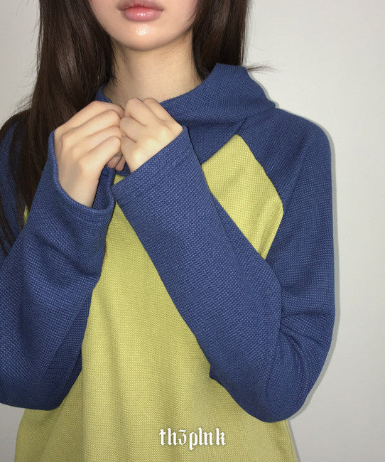早秋預訂｜喇叭領撞色HOODIE