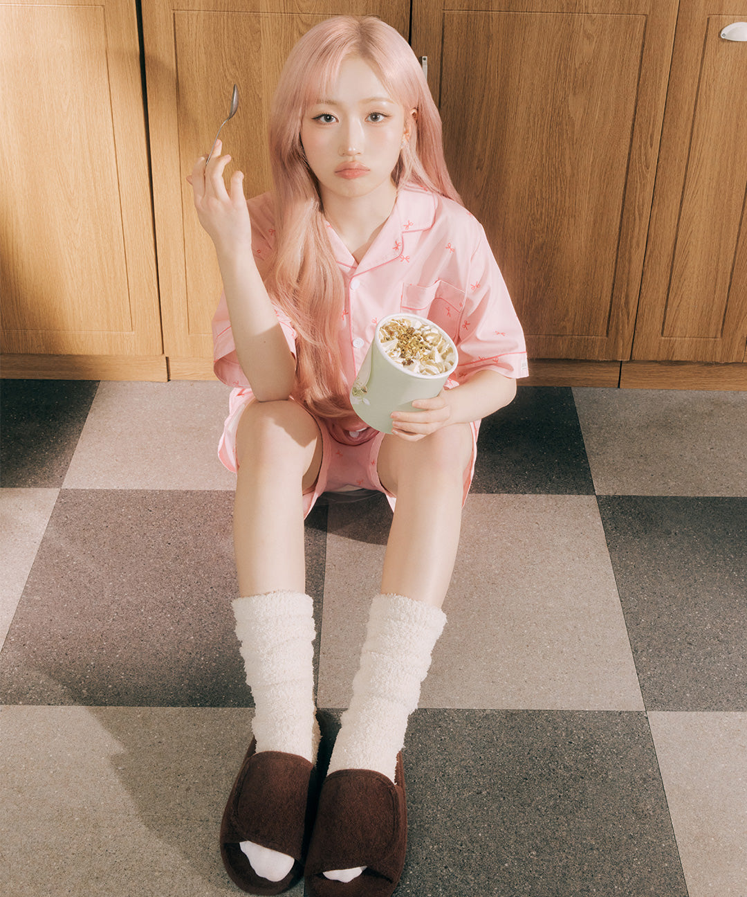DOSSY預訂｜NMIXX HAEWON PICK BUNNY PINK PAJAMA SET