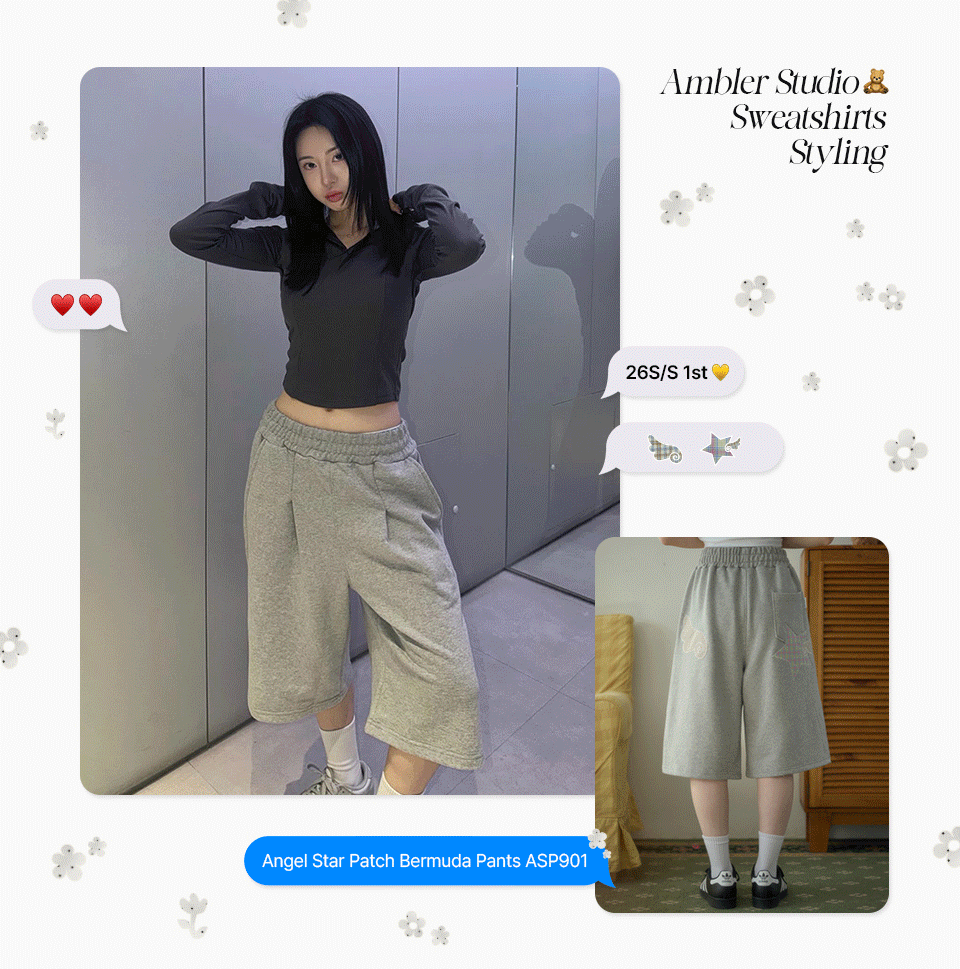 AMBLER預訂｜男女通用Angel Star Patch Bermuda Pants ASP901