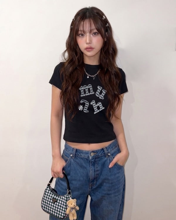 MUAHMUAH預訂｜DOUBLE CHECK HALF T-SHIRT