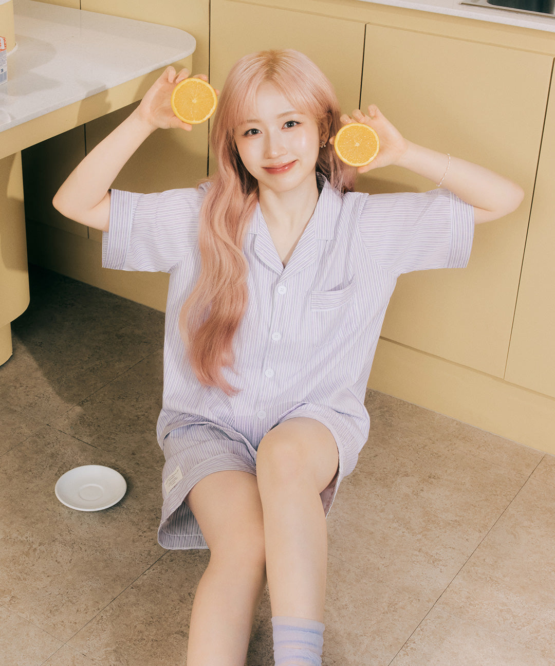 DOSSY預訂｜NMIXX HAEWON PICK LILAC PAJAMA SET