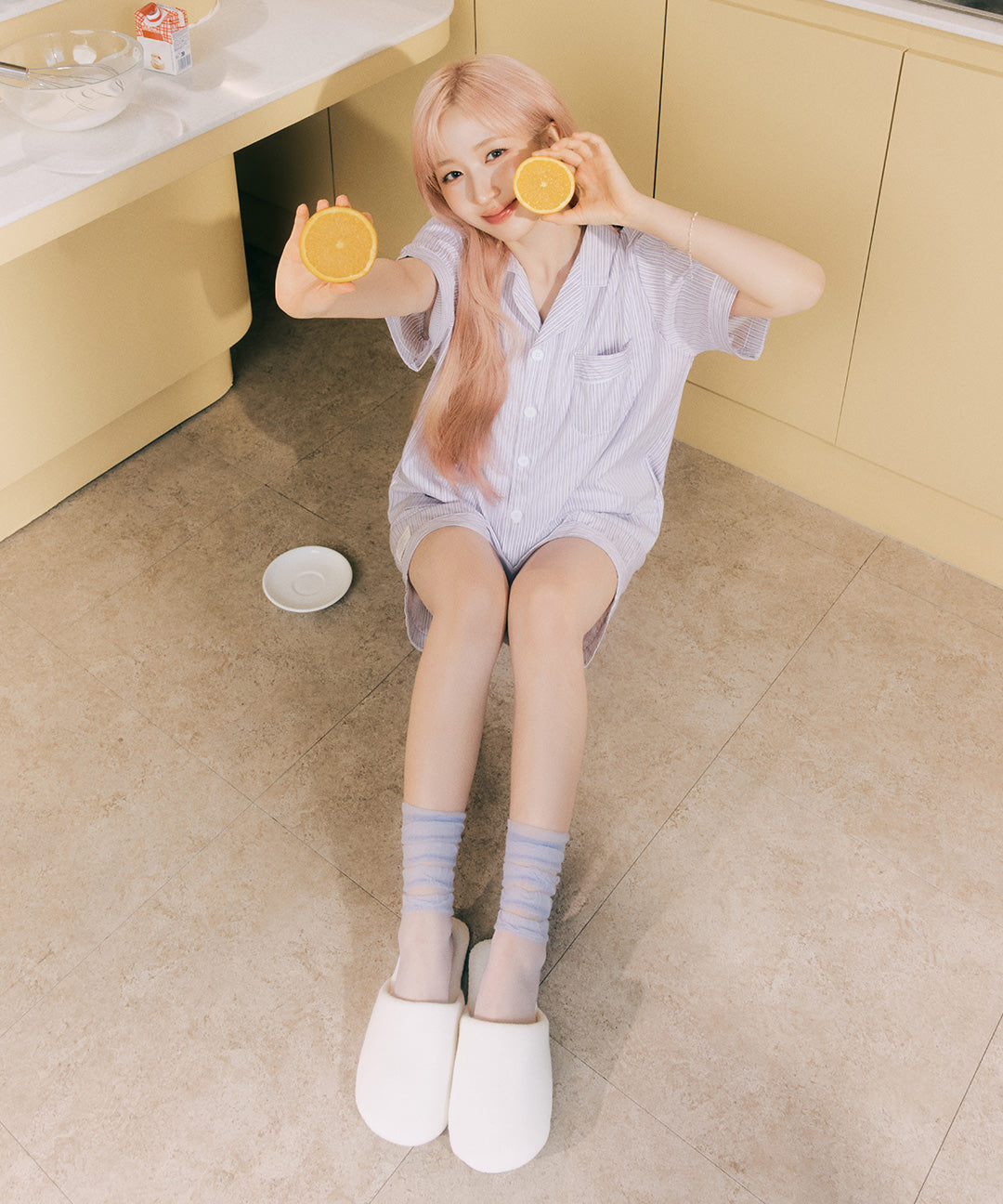 DOSSY預訂｜NMIXX HAEWON PICK LILAC PAJAMA SET