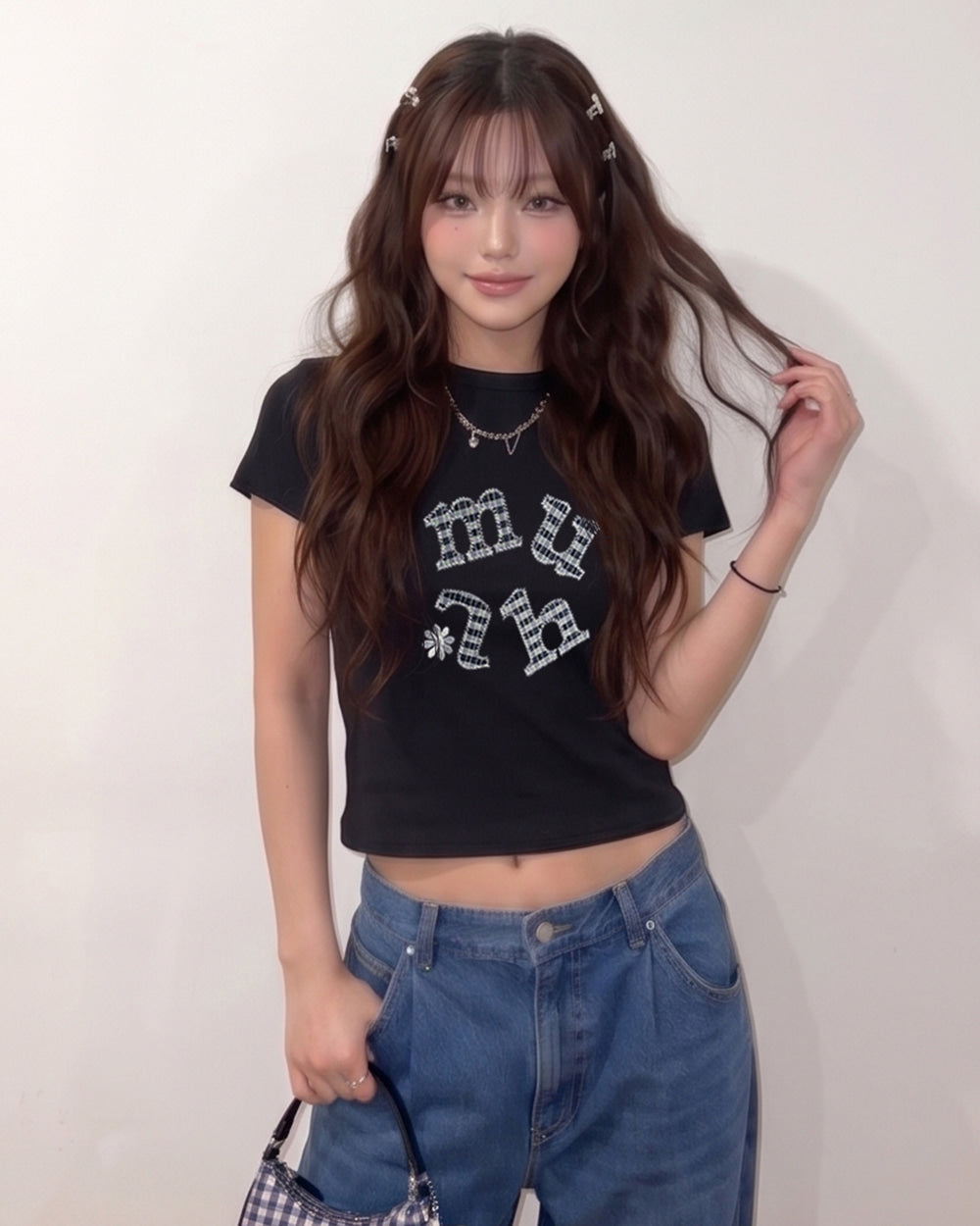 MUAHMUAH預訂｜DOUBLE CHECK HALF T-SHIRT
