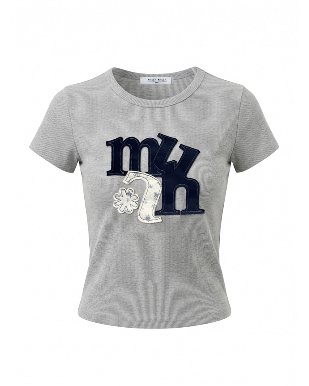 MUAHMUAH預訂｜A FLOWER APPLIQUE PATCH HALF SLEEVE