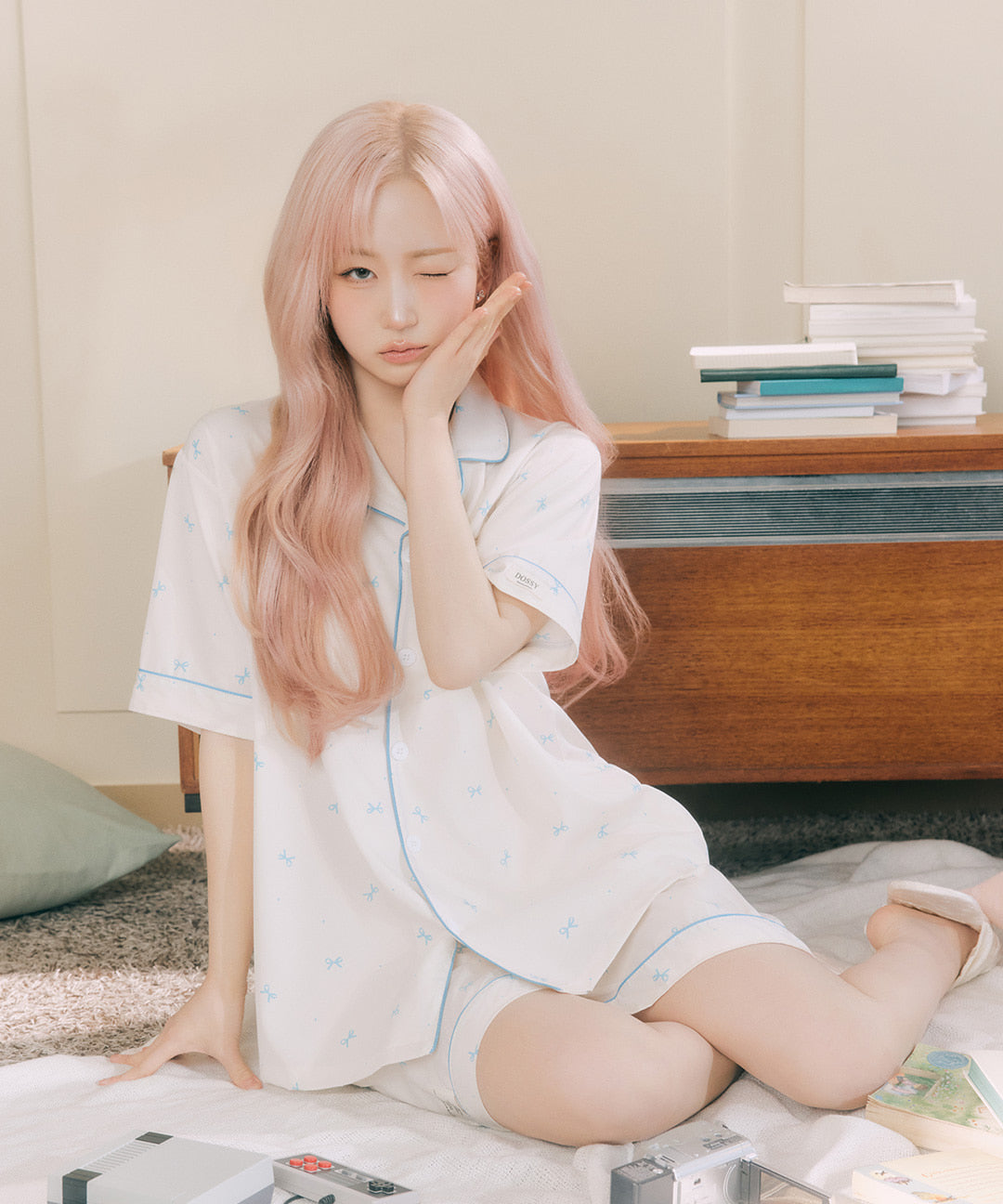 DOSSY預訂｜NMIXX HAEWON PICK BUNNY CREAM PAJAMA SET