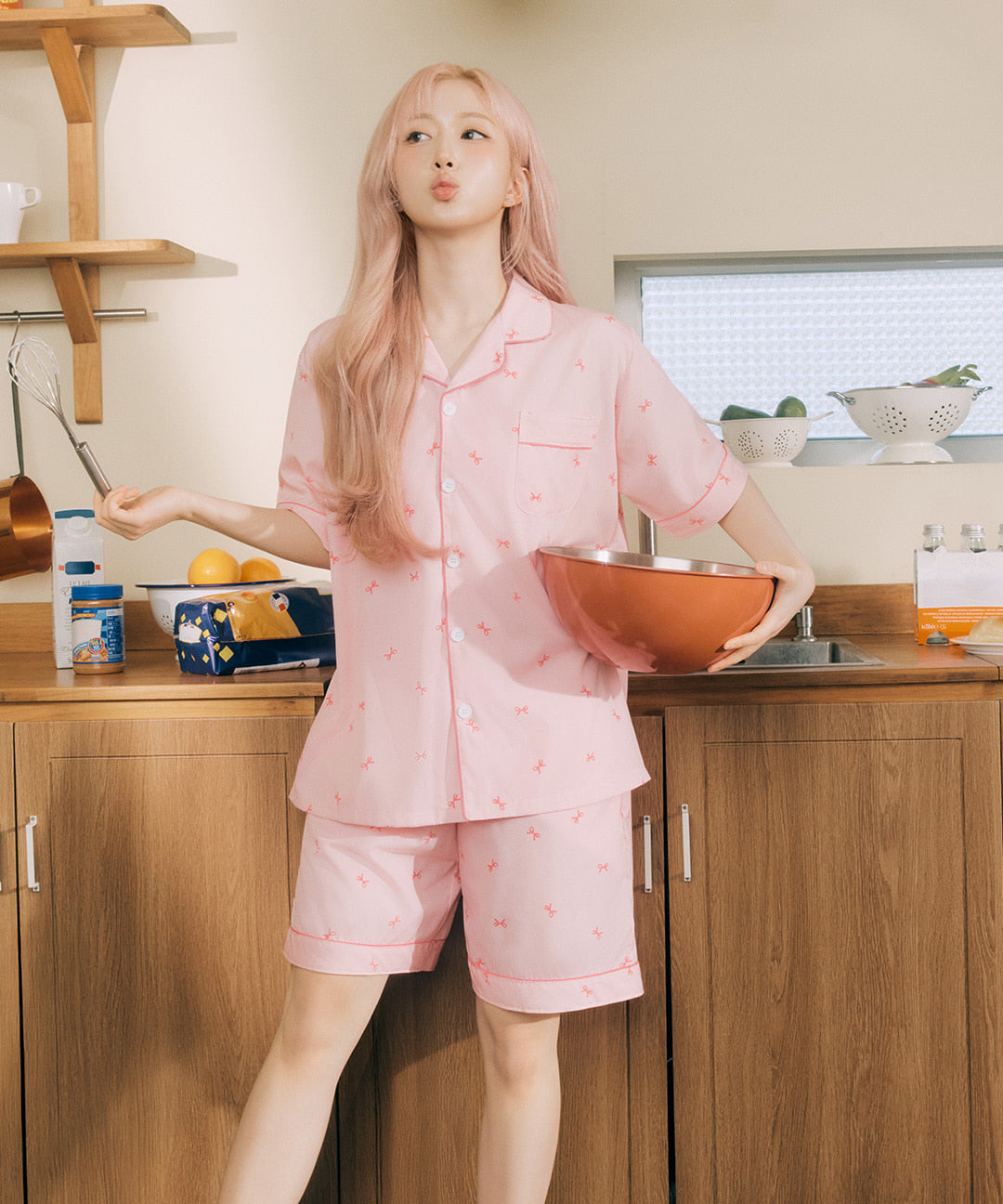 DOSSY預訂｜NMIXX HAEWON PICK BUNNY PINK PAJAMA SET