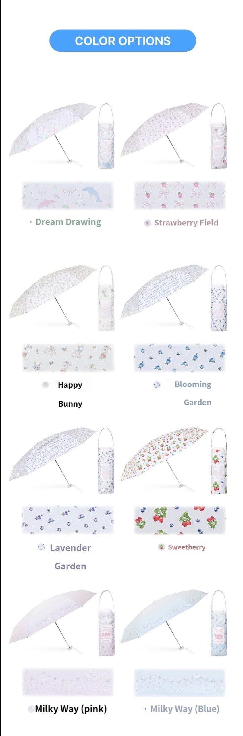 預訂｜ALMOSTBLUE【99.9%紫外線防護】CUPID UMBRELLA & PARASOL