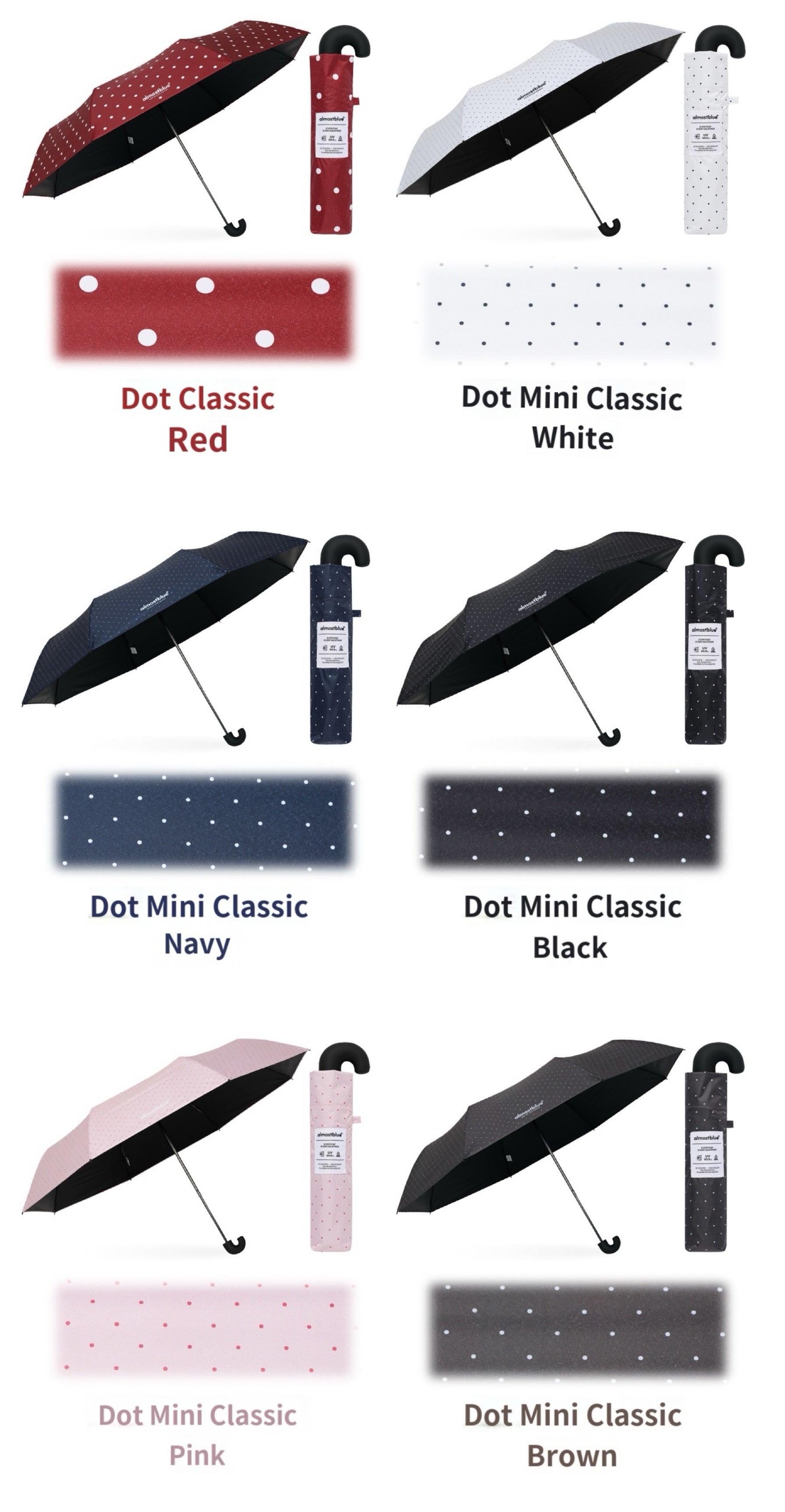 預訂｜ALMOSTBLUE CHECK / DOT UMBRELLA & PARASOL