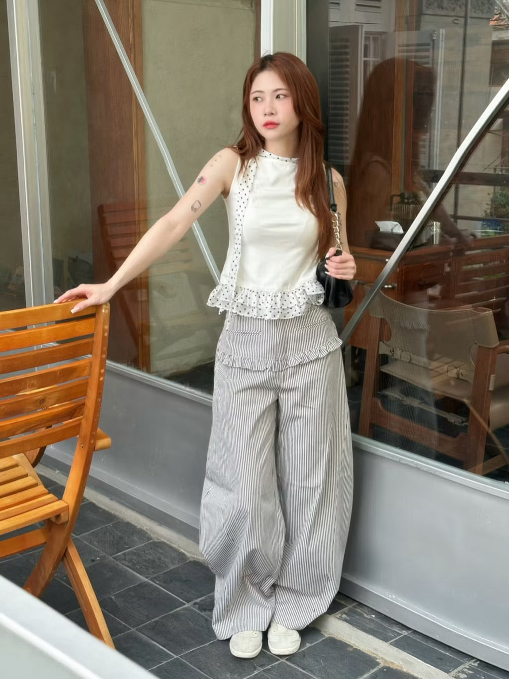 越南🇻🇳Dora the label預訂｜Plaid  Puffy Denim Pants