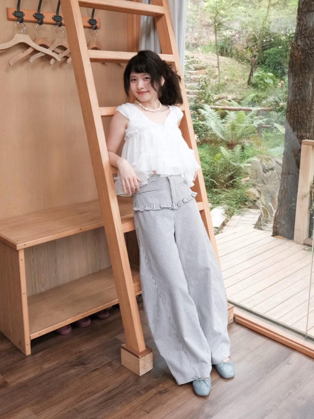 越南🇻🇳Dora the label預訂｜Plaid  Puffy Denim Pants