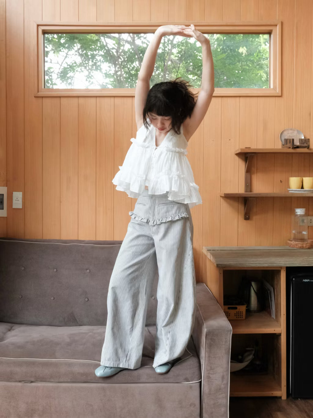 越南🇻🇳Dora the label預訂｜Plaid  Puffy Denim Pants