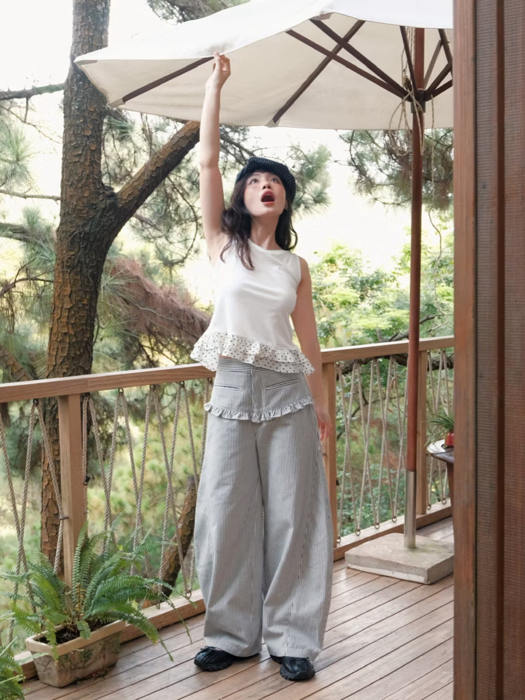 越南🇻🇳Dora the label預訂｜Plaid  Puffy Denim Pants