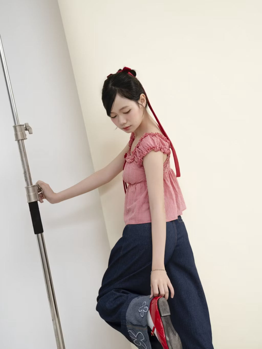 越南🇻🇳Dora the label預訂｜Clover Jeans with Floral Embroidery