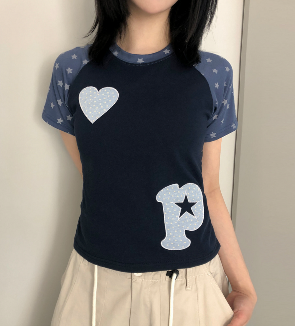 春夏預訂｜星星PATCH刺繡短袖T恤