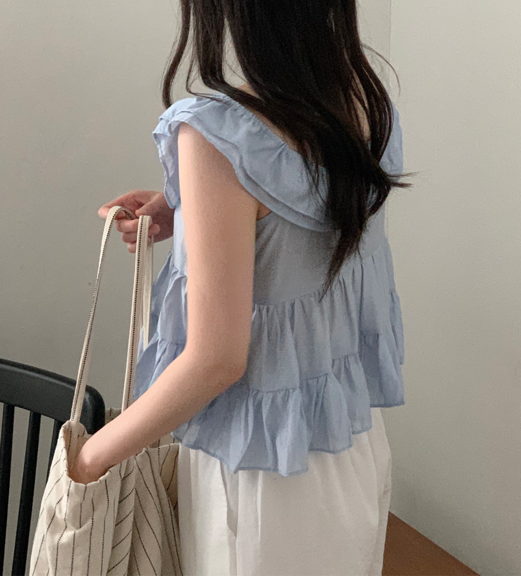 春夏預訂｜層疊荷葉邊蝴蝶結襯衫