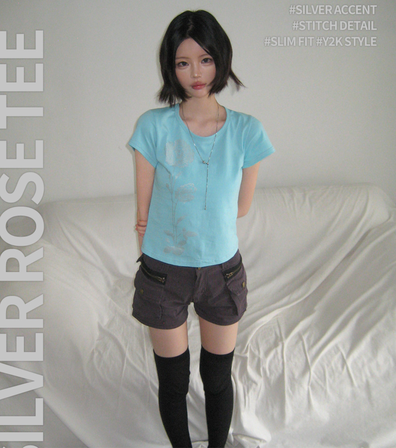 春夏預訂｜[Mint Core] Muit Silver Rose 短袖T恤