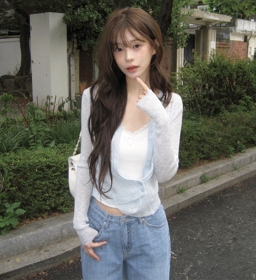春夏預訂｜TWOWAY雙扣透視針織開襟衫