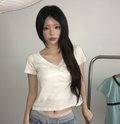 春夏預訂｜蕾絲V領T恤