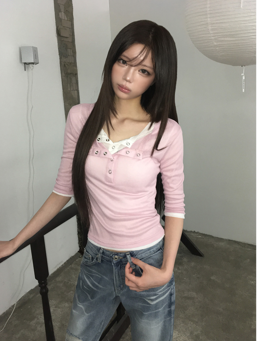 春夏預訂｜七分袖亨利領T恤