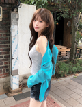 春夏預訂｜清涼夏季精緻寬鬆連帽針織開襟衫