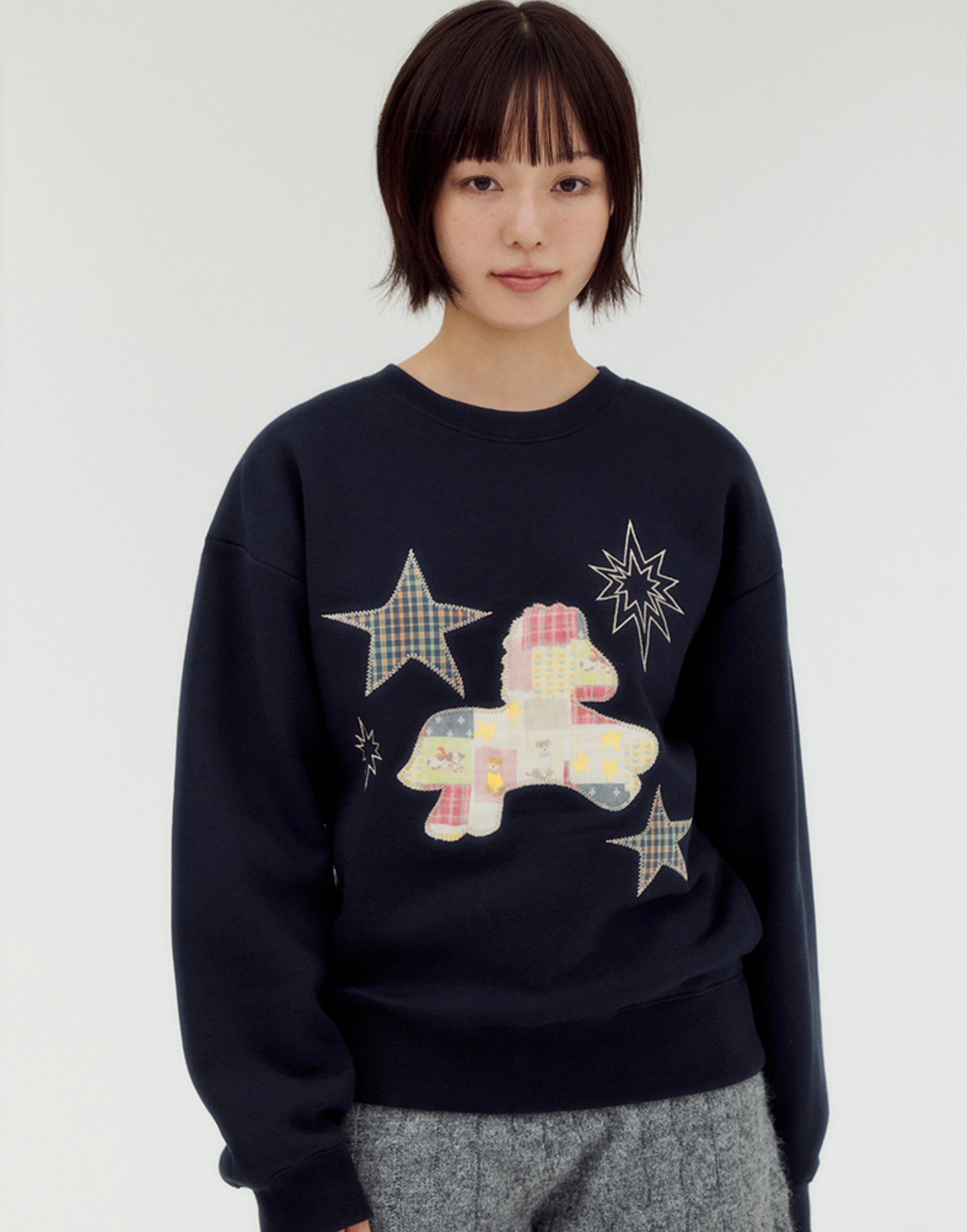 AMBLER 預訂｜Patch Pony 小馬拼貼刺繡衛衣 (AMM1409)