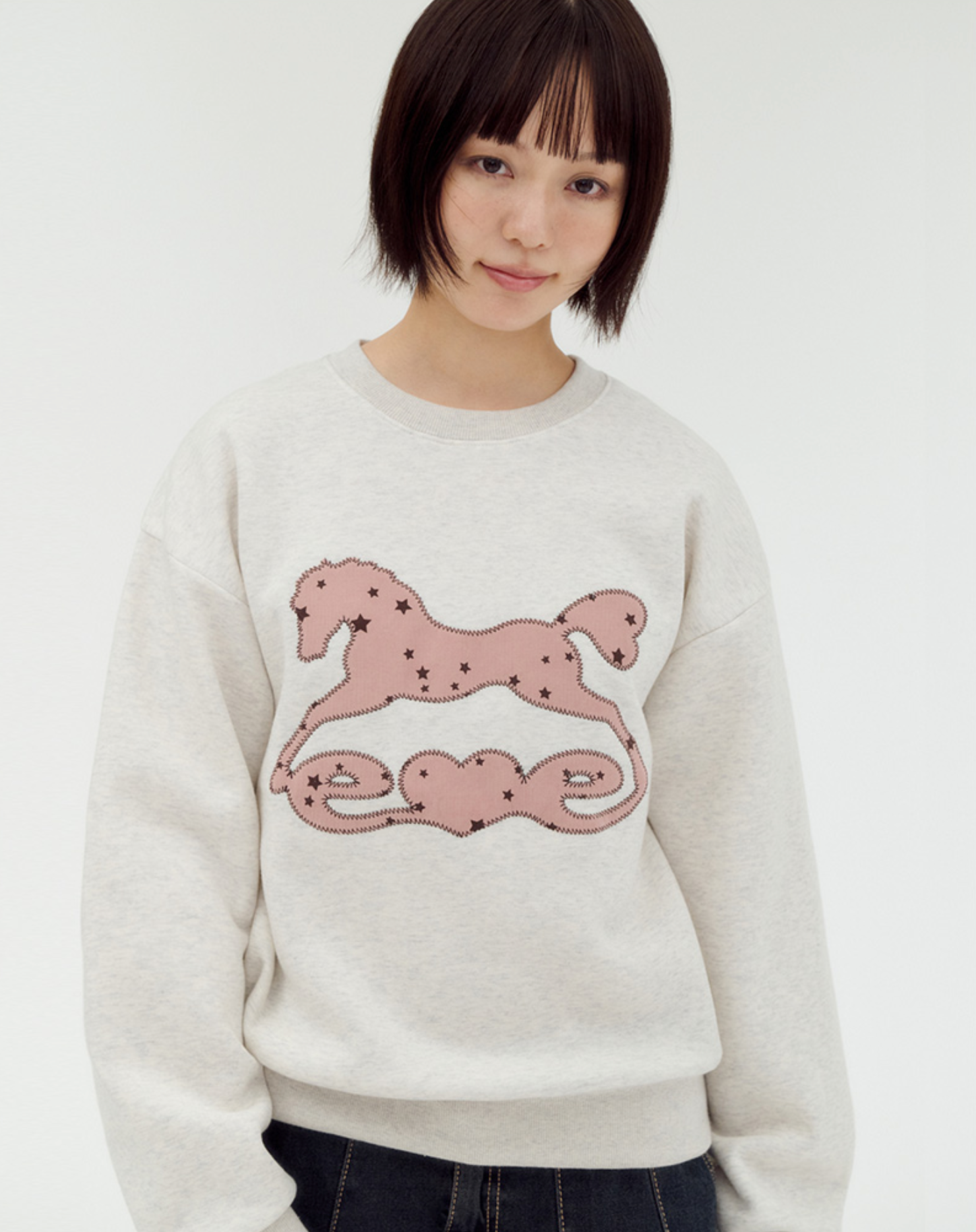 AMBLER 預訂｜Vintage Heart Tail Horse 刺繡衛衣 (AMM1414)