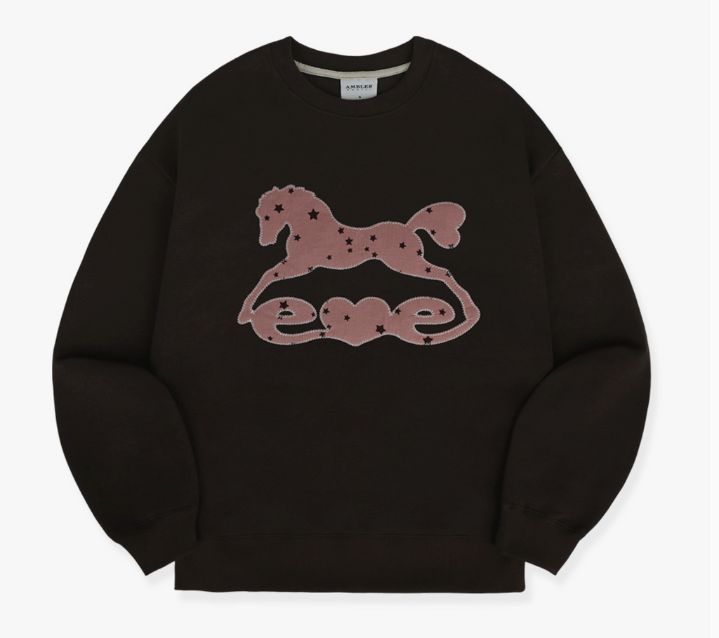 AMBLER 預訂｜Vintage Heart Tail Horse 刺繡衛衣 (AMM1414)