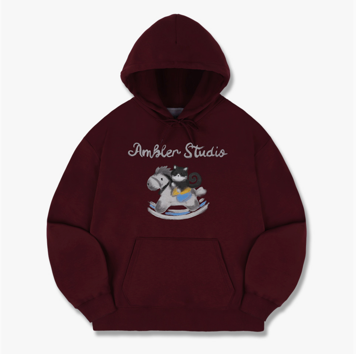 AMBLER 預訂｜Horse Rider Cat 貓咪騎馬圖案刺繡連帽衛衣 (AHP1304)