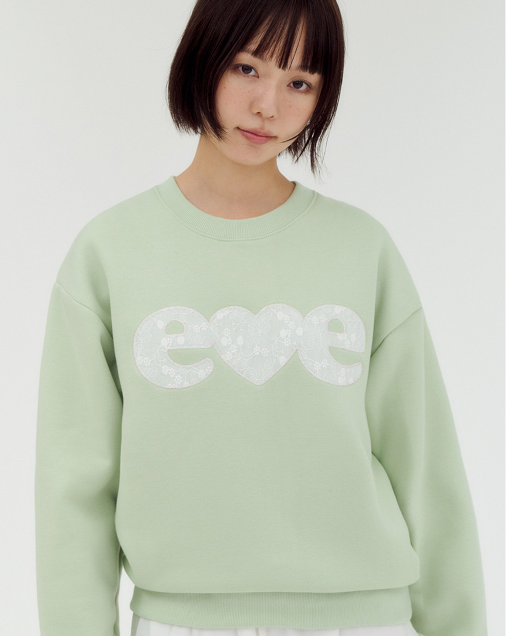 AMBLER 預訂｜Flower Lace 花卉刺繡蕾絲拼貼衛衣 (AMM1406)