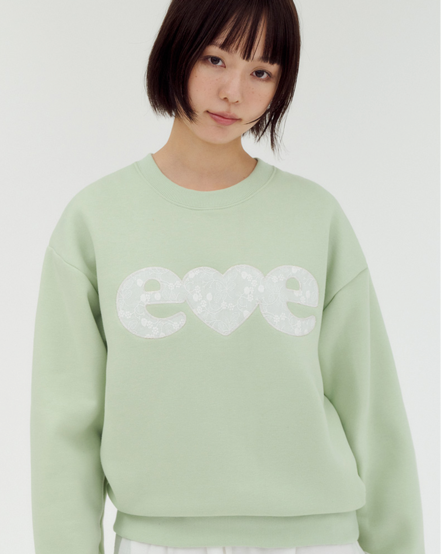 AMBLER 預訂｜Flower Lace 花卉刺繡蕾絲拼貼衛衣 (AMM1406)