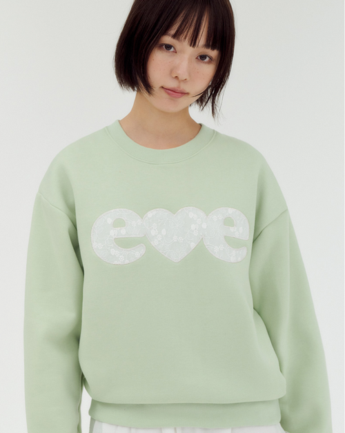 AMBLER 預訂｜Flower Lace 花卉刺繡蕾絲拼貼衛衣 (AMM1406)