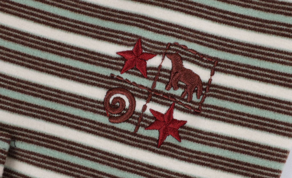 AMBLER 預訂｜Striped Star button 間條拼色連帽衛衣 (AHP1311)