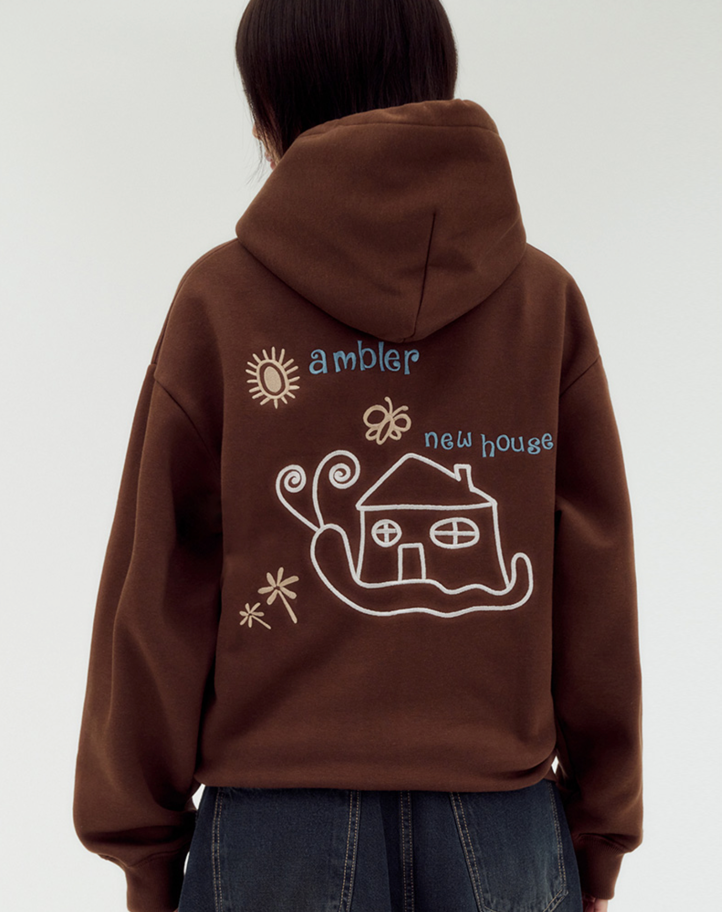AMBLER 預訂｜Snail New Home 搞笑圖案連帽衛衣 (AHP1314)