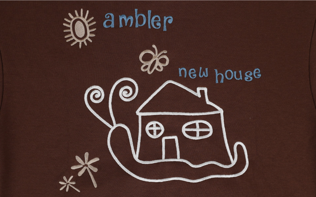 AMBLER 預訂｜Snail New Home 搞笑圖案連帽衛衣 (AHP1314)