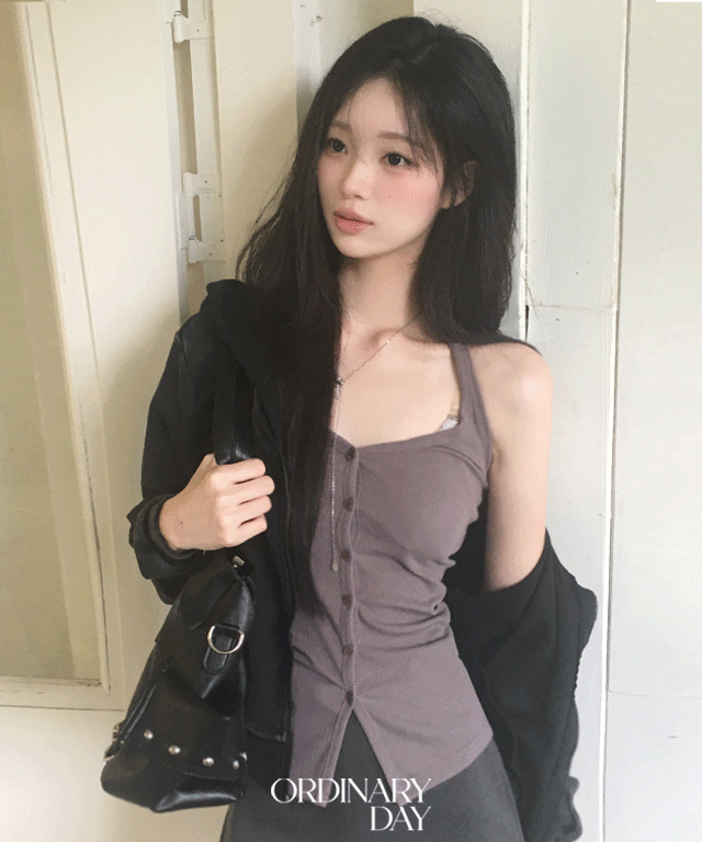 早秋預訂｜掛脖羅紋背心開衫