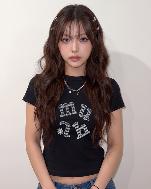 MUAHMUAH預訂｜DOUBLE CHECK HALF T-SHIRT