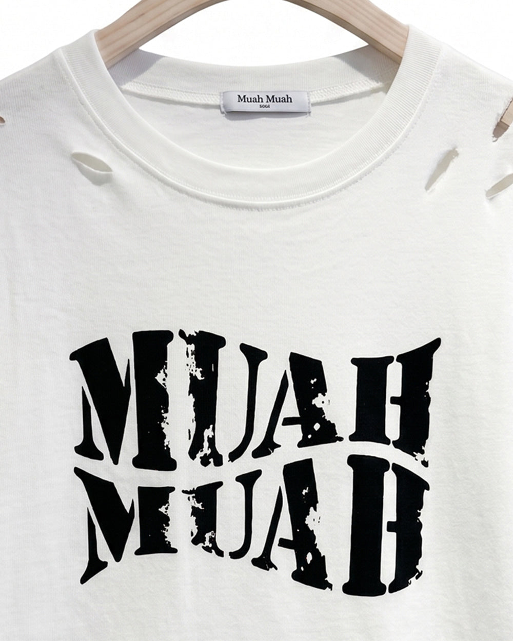MUAHMUAH預訂｜CRACK LOGO CROP HALF SLEEVE